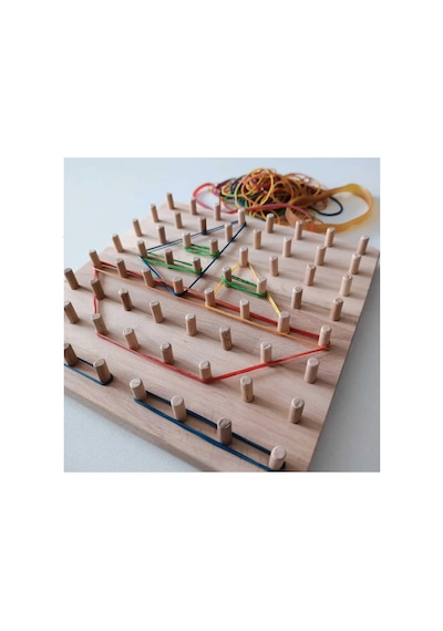 Geoboard Lastikli Şekiller Montessori Geometri Oyunu 8 8