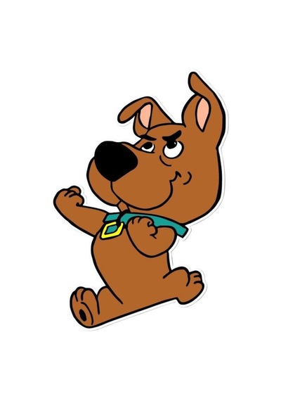 Scooby-doo Motorsiklet,cam, Laptop, Kask, Araba Sticker 15x10 Cm