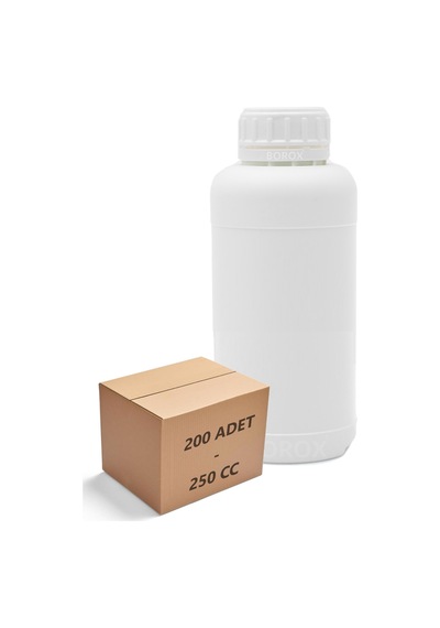 Numune Şişe 250 Ml Plastik Yuvarlak. Kilit Kapaklı 200 Adet