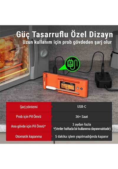 Thermopro Tp962 Bluetooth, Digital,çift Problu Profesyonel Et Termometresi