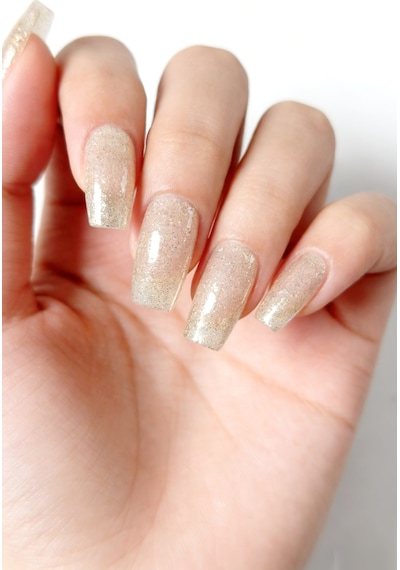 İnce Altın Rengi Simli Kalıcı Oje - Nail Art Oje - Tpo İçermez - Glıtter Gel Polısh G3 58-g3