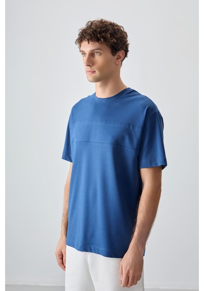 Air Jones Tommy Life Parlament Pamuklu Kalın Yumuşak Dokulu Oversize Fit Basic Erkek T-shirt - 88378 Parlament