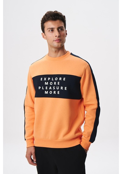 AR-MA Arma Erkek Regular Fit Yazılı Şardonlu 3 İplik Bisiklet Yaka Sweatshirt 001