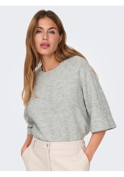 Only Onlsımonı 3/4 Pullover Knt Noos Kadın Gray Kazak - 15333199 Gray
