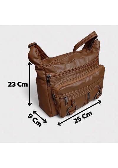 Bayan Çapraz Omuz Çantası Taba Gvn-0087 Taba