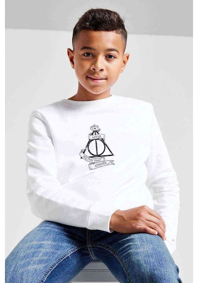 Tshirthane Baskılı Baskılı Unisex Çocuk Beyaz Sweatshirt (534755498) Beyaz