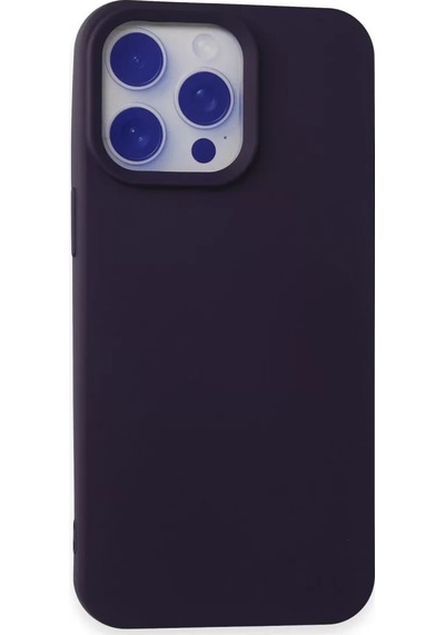 Newface Apple İphone 15 Pro Max Kılıf Nano İçi Kadife Silikon - Mor