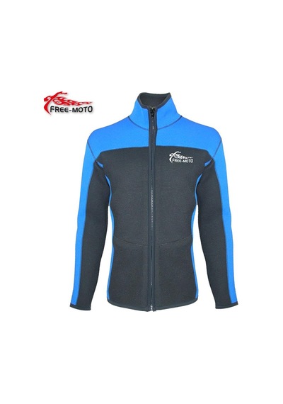 Free - Moto Free-Moto Motorsikletçi Neopren Mavi Polo Mont