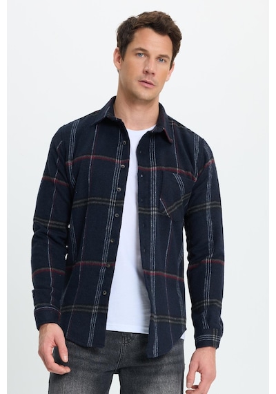 Tudors Erkek Slim Fit Dar Kesim Kareli Cepli Siyah Oduncu Gömlek-41791 Çok Renkli Tudors Erkek Slim Fit Dar Kesim Kareli Cepli Siyah Oduncu Gömlek-41791 Çok Renkli