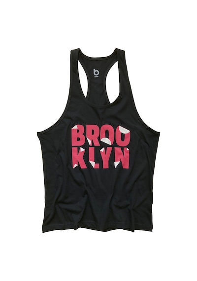 Bluu Fitness Gym Tank Top Sporcu Atleti Brooklynp Siyah