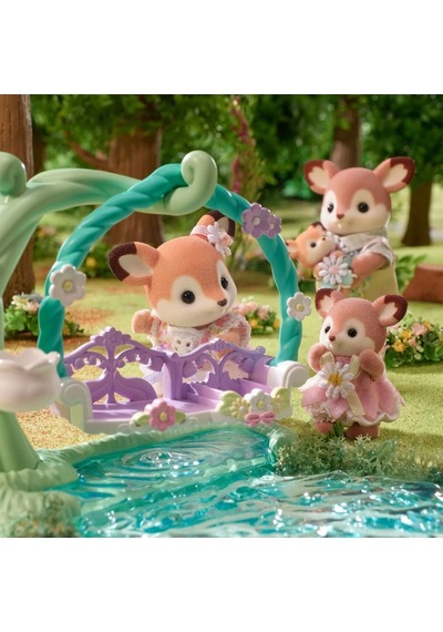 5801 Sylvanian Families Geyik Bebekler Ve Çiçekli Salıncak Seti +3 Yaş Çok Renkli