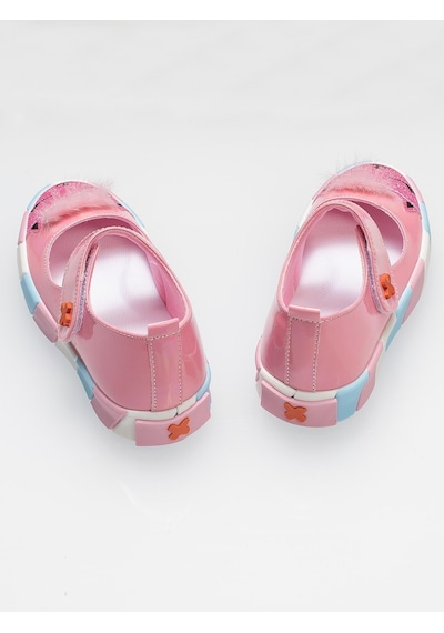 Pembe Rugan Simli 3d Kız Babet Sneakers-pembe Pembe