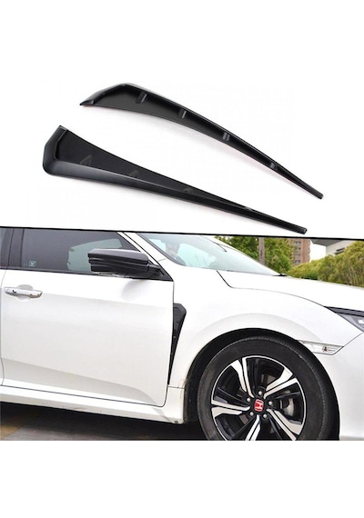 Oto Araç Universal Çamurluk Venti Honda Civic Fc5 Model Vent Fc5 Venti Parlak Siyah Piano Black