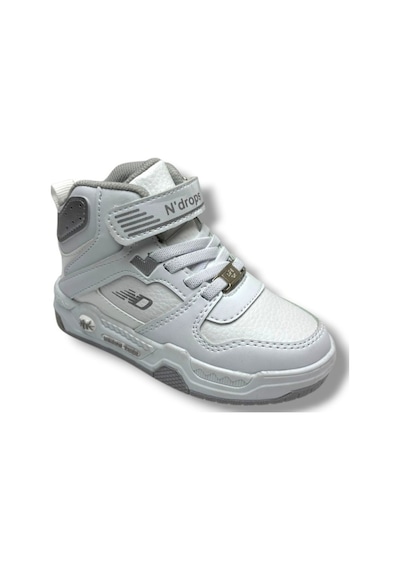 Ndrops 021-26 Deri Cırt Bantlı Çocuk Spor Bot 26-30 Beyaz
