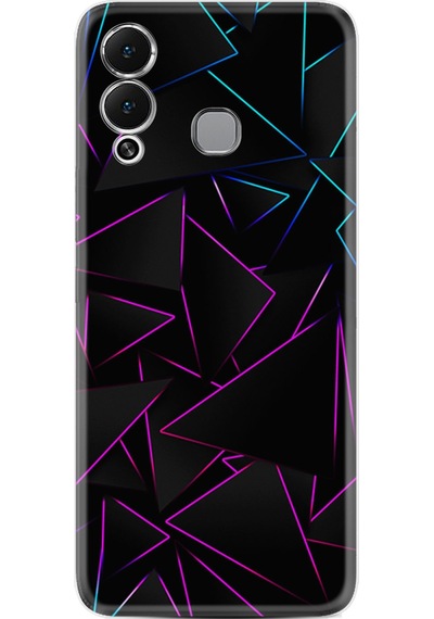 Infinix Hot 12 Play Kılıf Resimli Desenli Silikon Platinium Series Üçgenler 1852