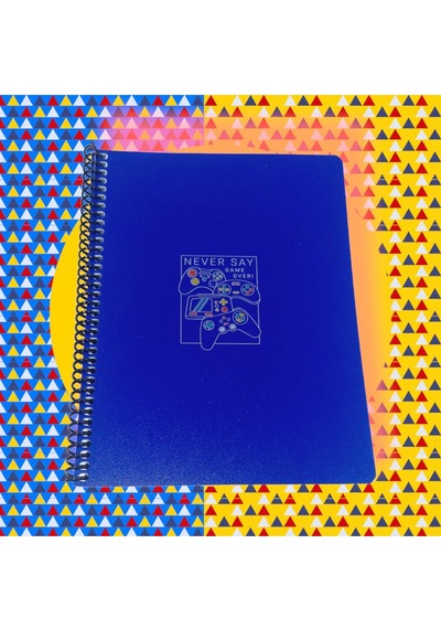 16x22 Cm 80 Yaprak Çizgisiz Plastik Kapak Telli Defter 60 Gram Beyaz Sayfa Yeşil