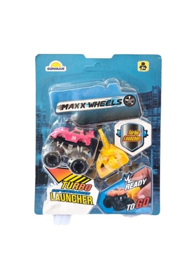 1 Adet Maxx Wheels Mini Fırlayan Araçlar Turbo Launcher Çok Renkli