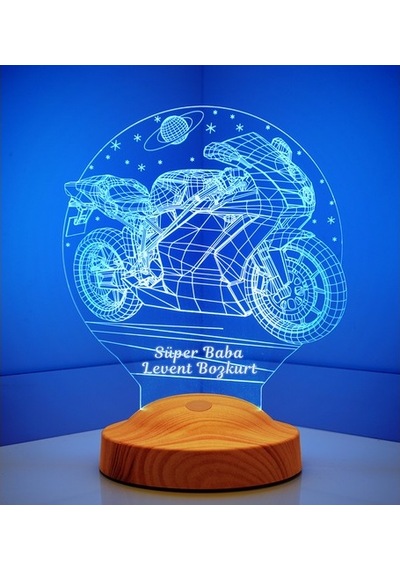 Babalar Günü Hediyesi, Babaya Hediye, Racing Motor Led Lamba