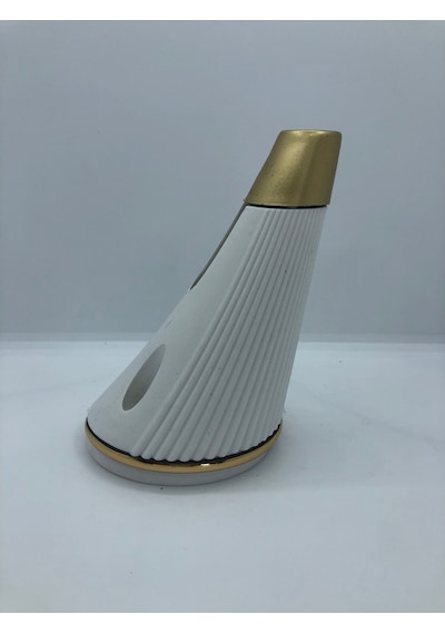 Karakoçaksesuar Plastik,15 Cm Beyaz-Gold Koltuk,Baza,Mobilya Ayağı (4 Adet)
