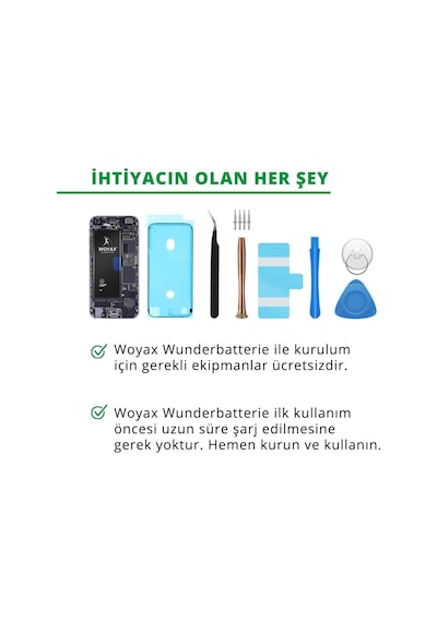 Apple Uyumlu iPhone 12 Mini Batarya 2510mAh Woyax  Premium Batarya