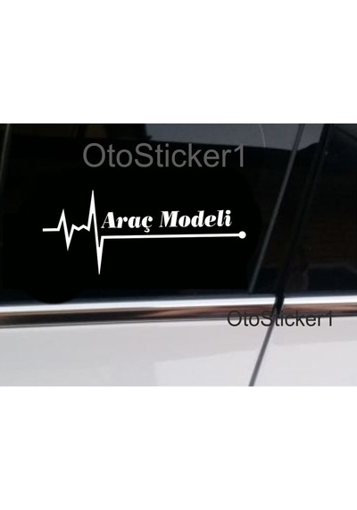 Isim Nabız Kalp Atış Ritim Sticker Isme Ve Araca Özel 2 Adet