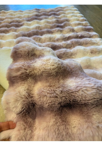 Hoom Rugs Rabbit 420 Multi Lila Çift Renkli Peluş Halı Çok Renkli