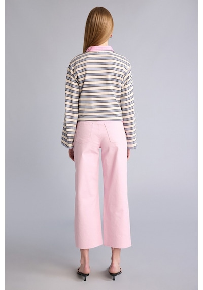 Defacto Culotte Yüksek Bel Gabardin Pantolon C7535ax26smpn47 Pembe-pn47
