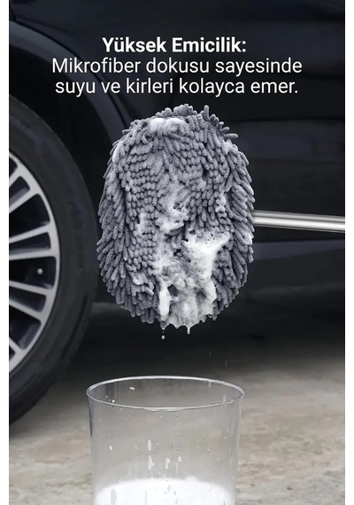 Çok Fonksiyonlu Mikrofiber Araba Yıkama Fırçası Teleskopik Uzun Saplı Detay Fırçası Oto Araç Mopu Diğer