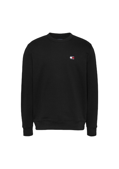 Tommy Hilfiger Tjm Reg Badge Crew Ext Erkek Siyah Sweatshirt - Dm0dm20660