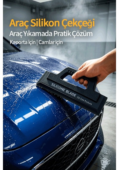 Araç Camlari Ve Kaportasi Için Uygun, Sapli Ve Çizilmeye Dayanikli Silikon Çekçek.