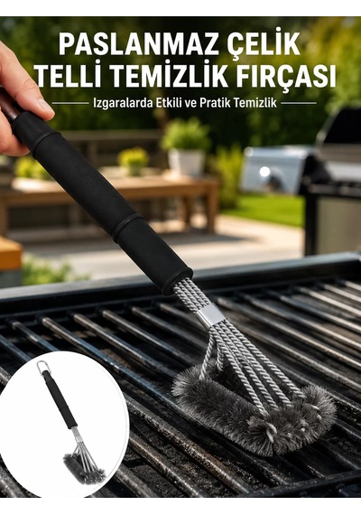 Hepsi Izgara Ve Barbekü Temizleme Fırçası Dayanıklı Tasarım Yeni Nesil Najmaddin