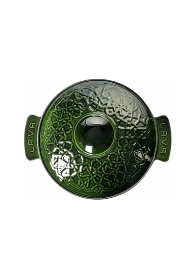 Lava Anatolia Selçuklu Güveci Çap Ø 26 Cm. - Majolica Yeşil Ahşap Kaşık Hediyeli Yeşil