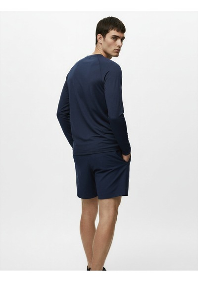 Koton Uzun Kollu Bisiklet Yaka Dikiş Detaylı Slim Fit Spor Tişört Lacivert 6wam10103nk Lacivert Koton Uzun Kollu Bisiklet Yaka Dikiş Detaylı Slim Fit Spor Tişört Lacivert 6wam10103nk Lacivert