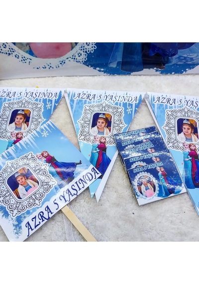 16 Kişilik Frozen Elsa Karlar Ülkesi Doğum Günü Setleri, Parti M +3