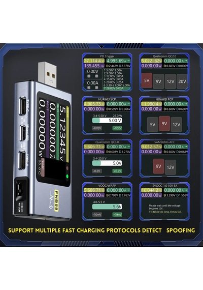 Ambition Fnırsı-fnb58 Usb Test Voltmetre Ampermetre Type-c Hızlı