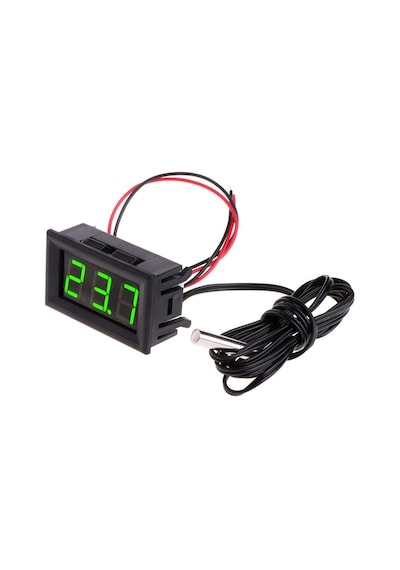 12V Termometre Su Geçirmez Sıcaklık Sensörü - Yeşil