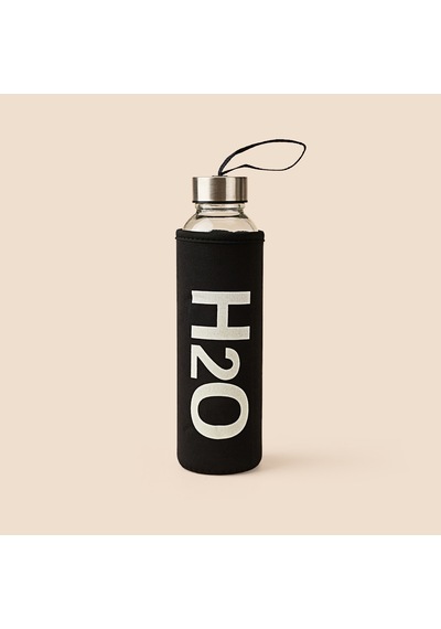 H2o Kılıflı Cam Matara - Gri / Şeffaf - 500 Ml Çok Renkli