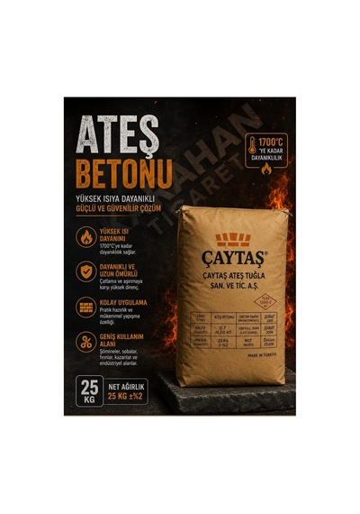 Art Picasso Ateş Betonu Beton Refrakterler 25kg