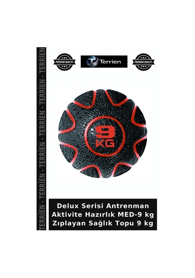 Delux Serisi Antrenman Aktivite Hazırlık Med-9 Kg Zıplayan Sağlık Topu 9 Kg