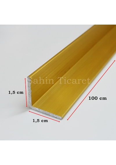 Alüminyum Köşebent Alüminyum Köşe Profil Sarı 1,5cmX1,5cmX100cm