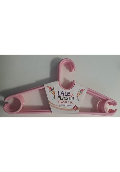 Lale Plastik Elbise Askısı Klasik 6 Lı Karışık Renkli Diğer