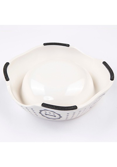 Bobo BO-3134H(A5) Kemik Desenli Melamin Kaplı Köpek Mama Kabı 150 ML
