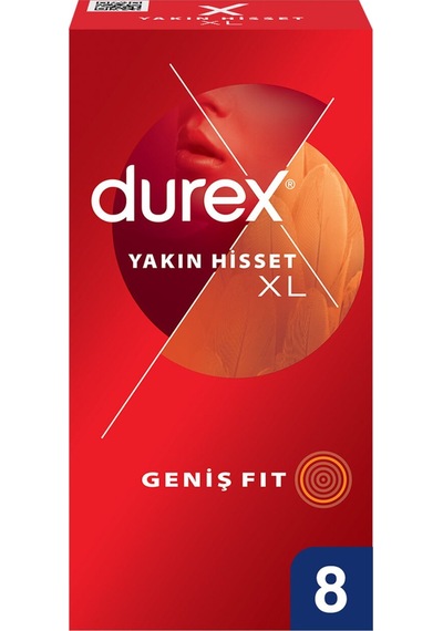Durex Yakın Hisset Xl Prezervatif 8'li 5 Adet