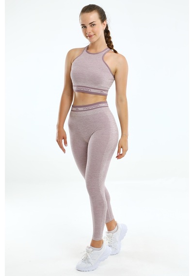 Maraton Active Slimfit Kadın Bisiklet Yaka Kolsuz Basic Lila Bra 813076-Lila