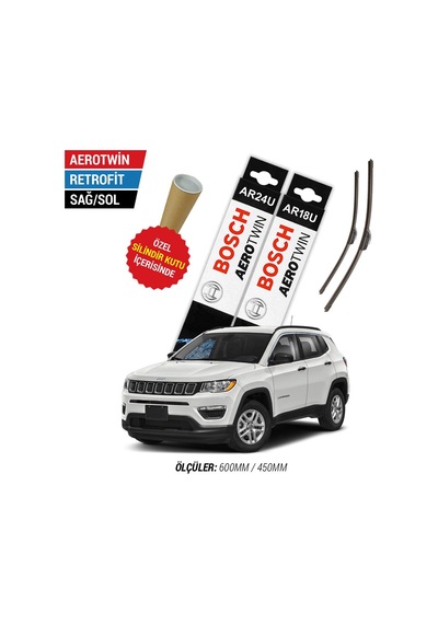 Bosch Aerotwin Jeep Compass Silecek Takımı (2017-2020)