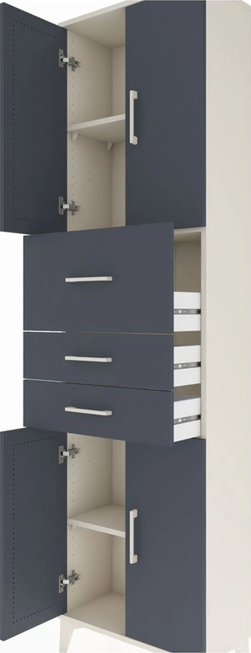 Arges Dolap 3 Raflı 3 Çekmeceli 4 Kapaklı 60x30x221 Aytaşı-an... Aytaşı