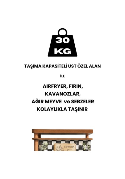 Ahşap Sebzelik Geleneksel Tasarım Kare 2 X 7 Lt + 3 Lt Kapasiteli Dama Desenli Diğer