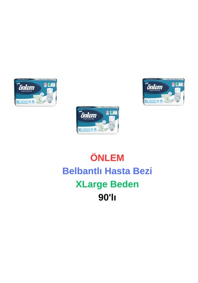 Önlem - Belbantlı Yaşlı Yetişkin Hasta Bezi Xlarge Beden 90'lı XL