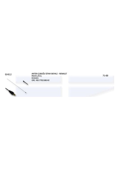 Anten Çubuğu Siyah Boyalı Renault R9-r11-12-19-21 7702188142 1 Ad