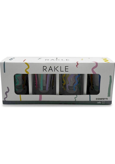 Rakle Confetti 4'lü Shot Bardağı Seti 34 Cc